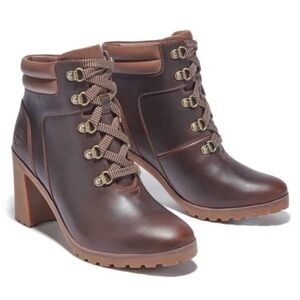 Timberland brown lace up boots, sz 8